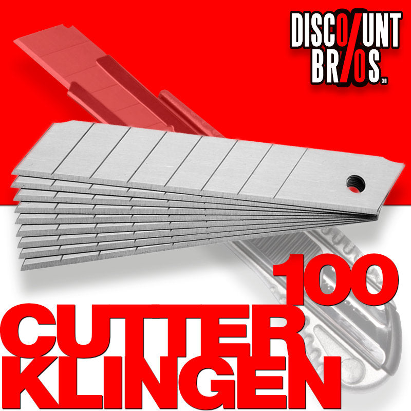 100 Stk. Ersatz-MESSERKLINGEN für Teppichmesser Cuttermesser