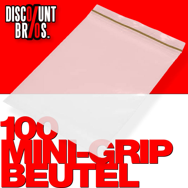 100 Stk. 75×90mm Druckverschlussbeutel MINI-GRIP TopGrip Zip-Beutel Vorratsbeutel Beutel Verpackung TRANSPARENT