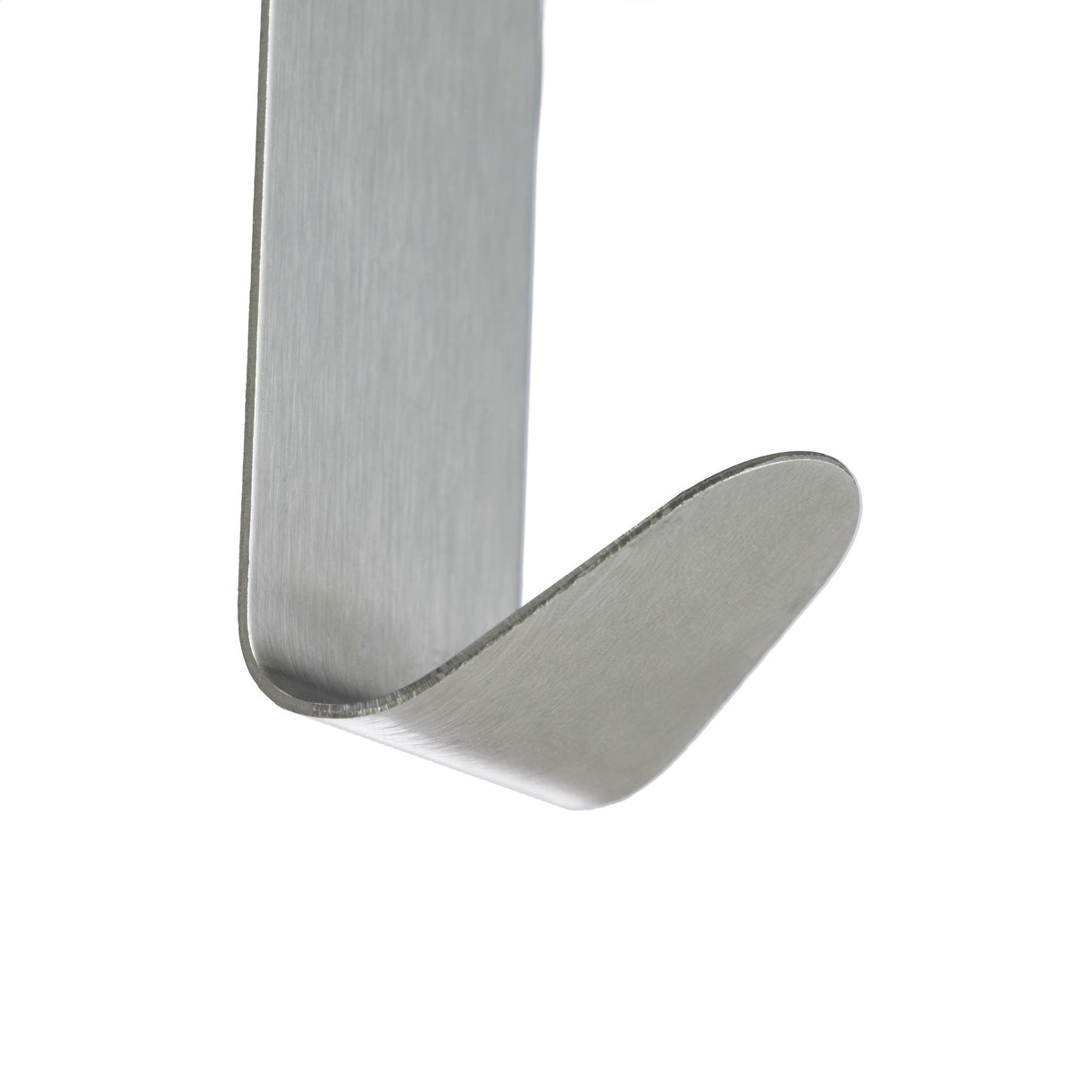 Relaxdays Türhaken aus Edelstahl, 4er-Set für 2 cm Türfalz – Silber, Anwendungs- oder Detailansicht