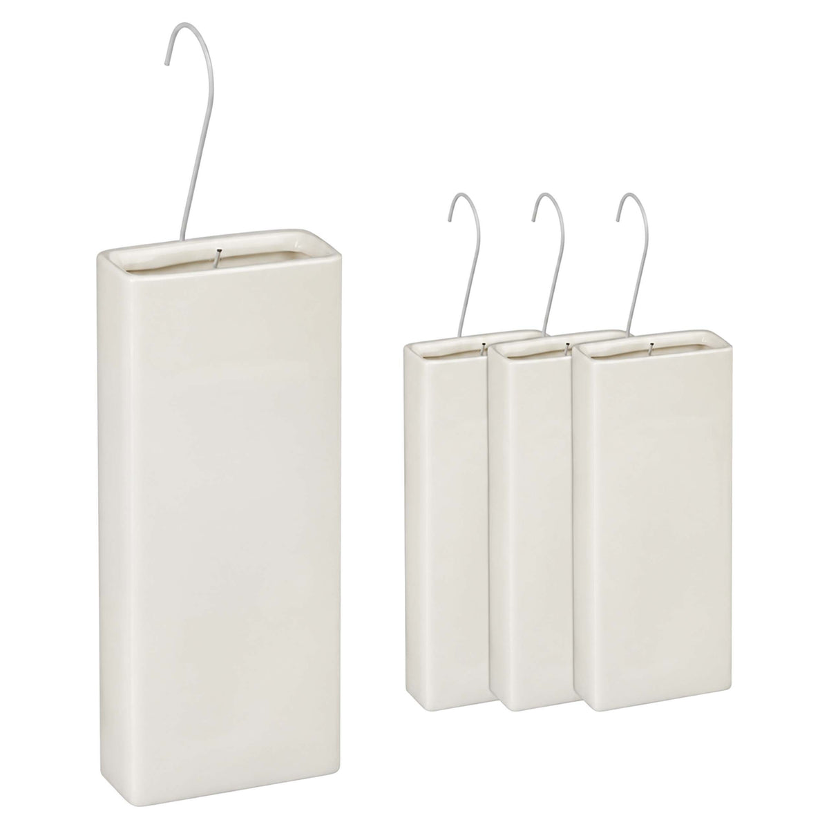Relaxdays Heizkörper-Luftbefeuchter aus Keramik, 4er-Set, Creme – Creme, Produktansicht