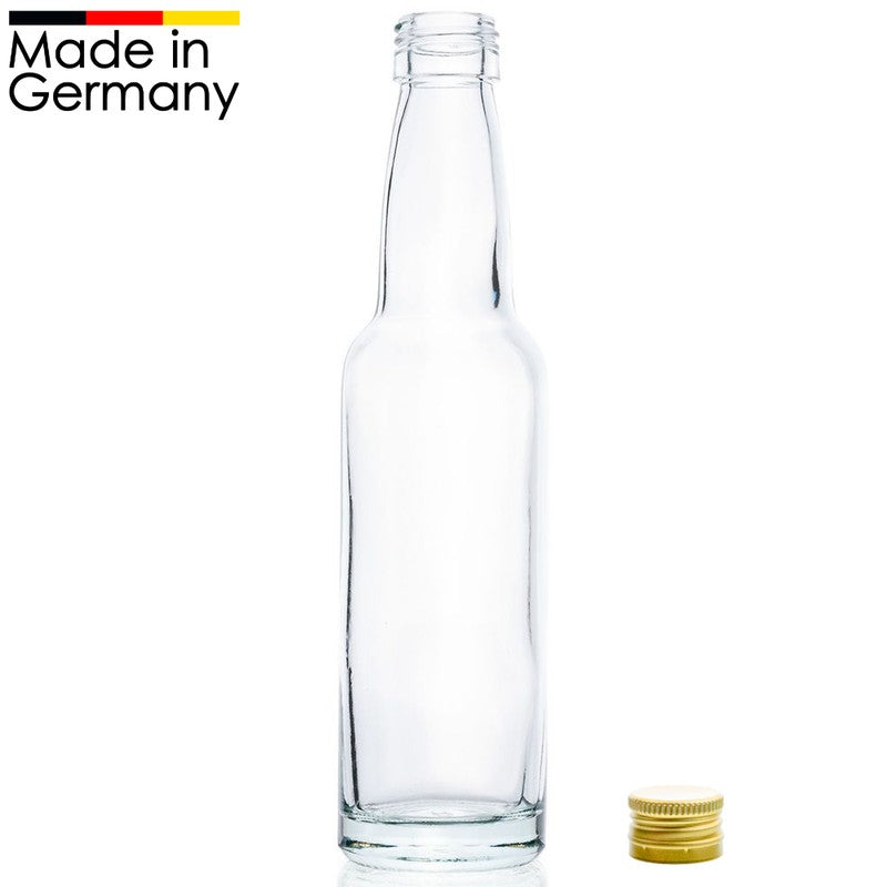 100ml GLASFLASCHE mit DECKEL Flasche mit Schraubverschluss PP22 DE