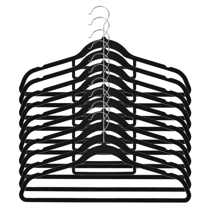 Samt Kleiderbügel VELOUR Wäschebügel 10er Set