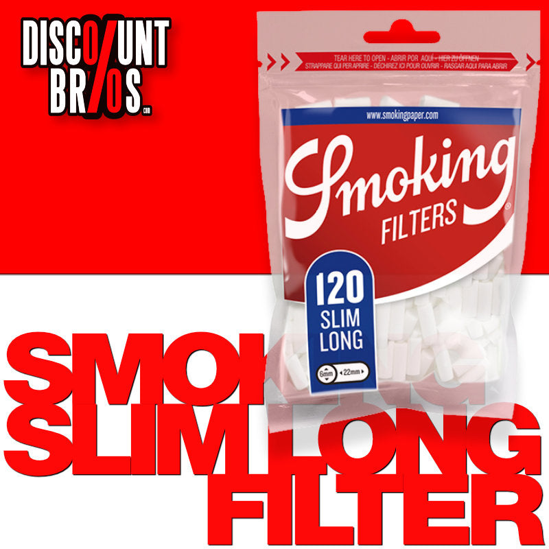 120 Stk. SMOKING Filter Tips SLIM LONG Wattefilter 6/22mm