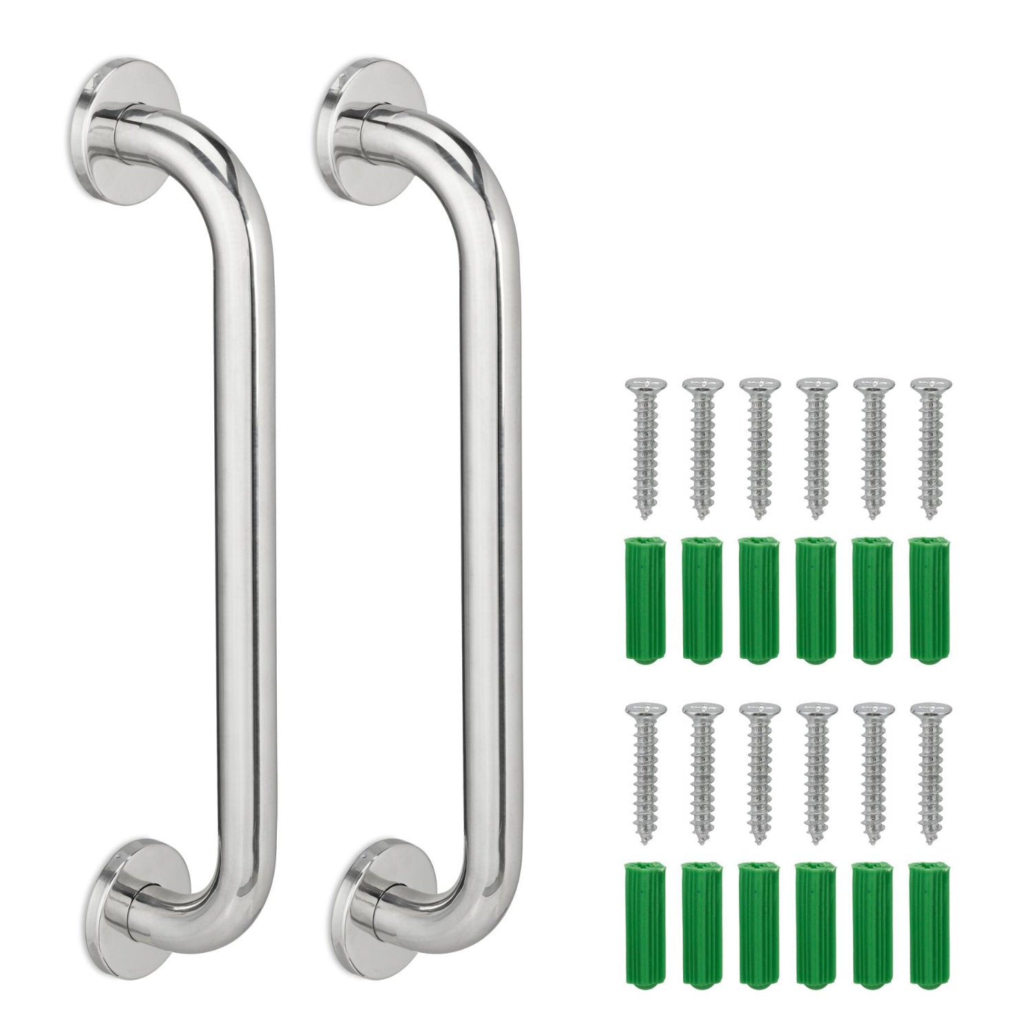 2er Set Haltegriffe Badezimmergriff HANDGRIFF Griff Duschgriff aus Edelstahl