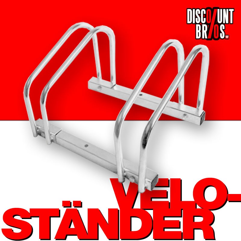 2-er Doppel VELOSTÄNDER verchromt Fahrradständer für Boden- & Wandmontage