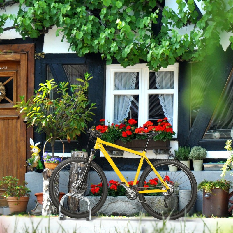 2-er VELOSTÄNDER galvanisch verzinkt Fahrradständer bis 6 cm Reifenbreite von BENSON BIKE