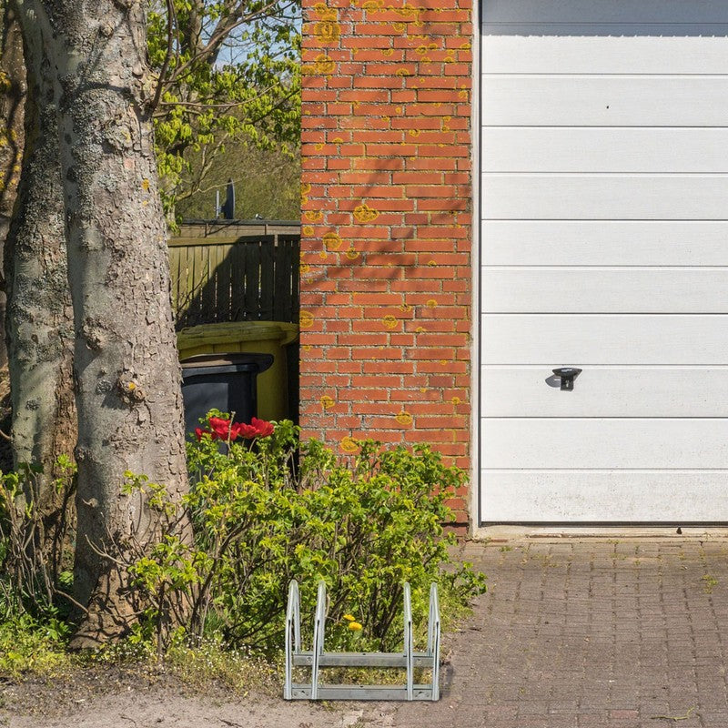 2-er VELOSTÄNDER galvanisch verzinkt Fahrradständer bis 6 cm Reifenbreite von BENSON BIKE