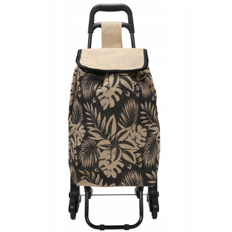 Einkaufstrolley 3-Rad Einkaufswagen Einkaufsroller Transportroller mit Jutetasche