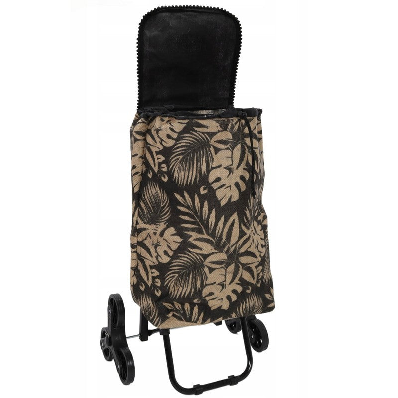 Einkaufstrolley 3-Rad Einkaufswagen Einkaufsroller Transportroller mit Jutetasche