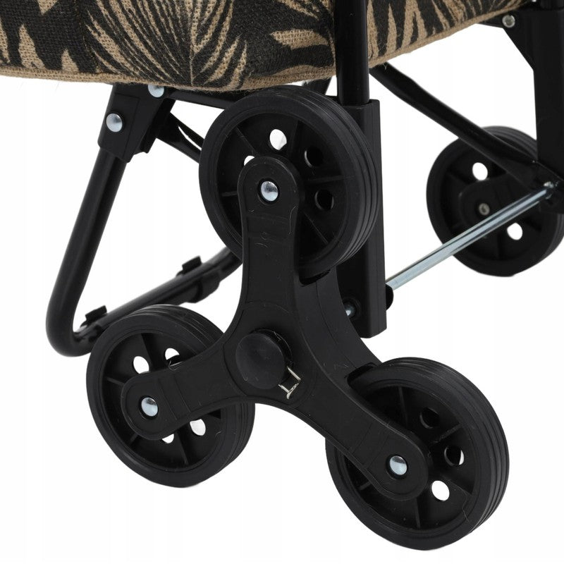 Einkaufstrolley 3-Rad Einkaufswagen Einkaufsroller Transportroller mit Jutetasche