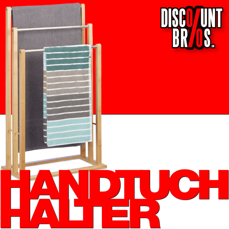 Handtuchständer HANDTUCHHALTER aus Bambus und Edelstahl