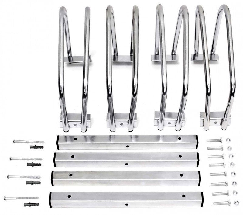 4-er VELOSTÄNDER Fahrradständer für Boden- & Wandmontage (2×2er)