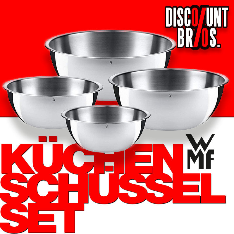 WMF Gourmet Küchenschüssel Set 4-teilig aus Cromargan Edelstahl