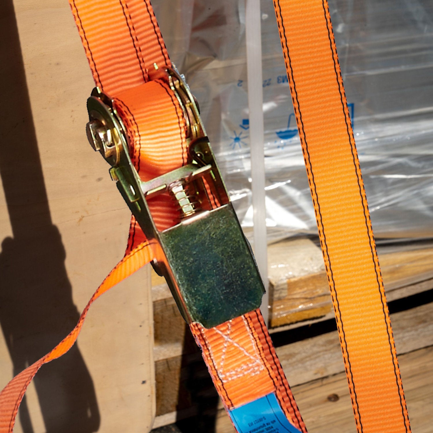 4er Set Spanngurte mit Ratsche orange