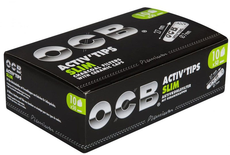 500 Stk. OCB Activ Tips Aktivkohlefilter Filter Zigarettenfilter 7mm SLIM