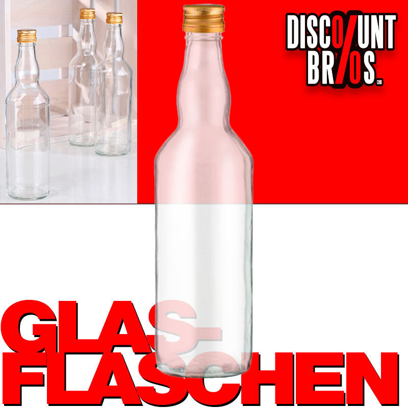 500ml GLASFLASCHE mit DECKEL Flasche mit Schraubverschluss PP28
