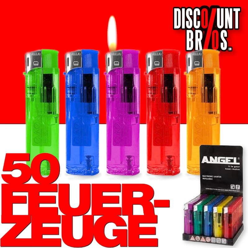 Angel Feuerzeug, einzeln, 10er-Set oder 50er-Verkaufsdisplay