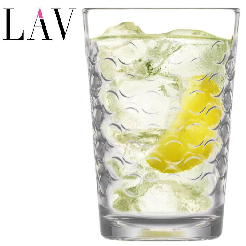 6er-Set Trinkgläser Glas TRINKGLAS gepunktet von LAV 205ccm