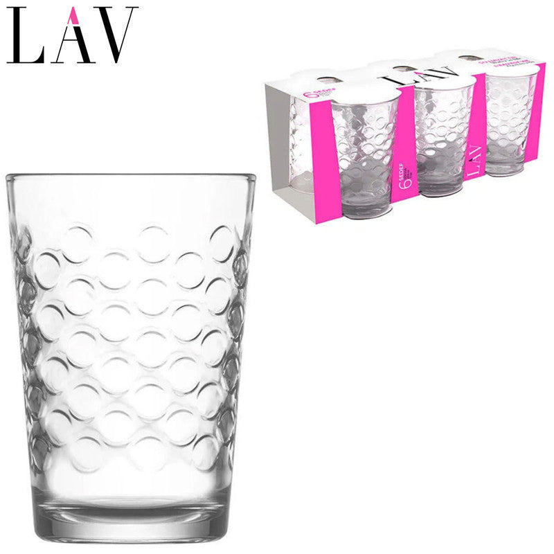 6er-Set Trinkgläser Glas TRINKGLAS gepunktet von LAV 205ccm
