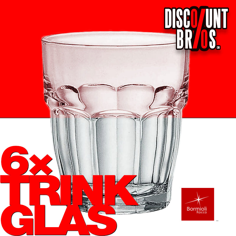 6er-Set Trinkgläser Glas TRINKGLAS Bormioli Rocco – Rock Bar 6×39cl
