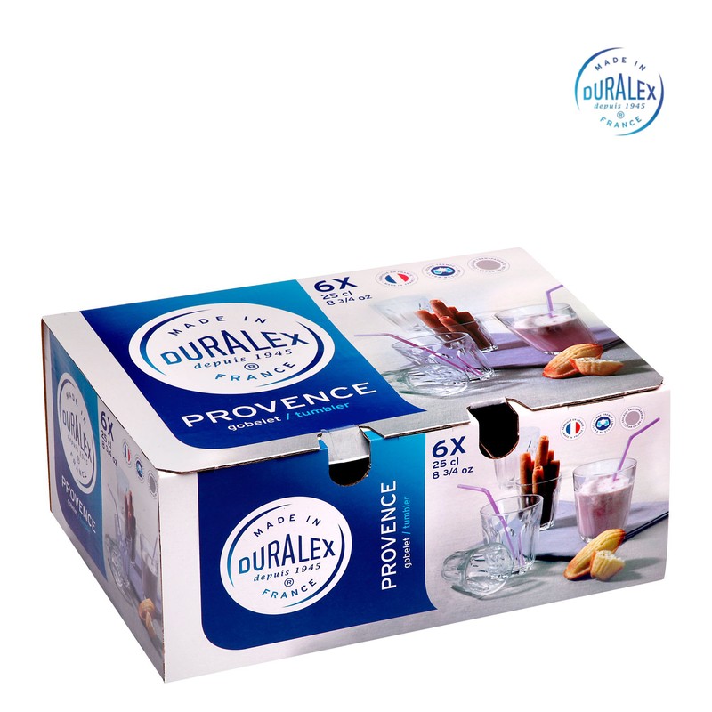 6er-Set Trinkgläser Glas TRINKGLAS Duralex Provence 6×25cl