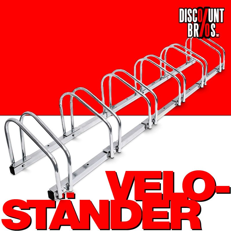 6-er VELOSTÄNDER verchromt Fahrradständer für Boden- & Wandmontage