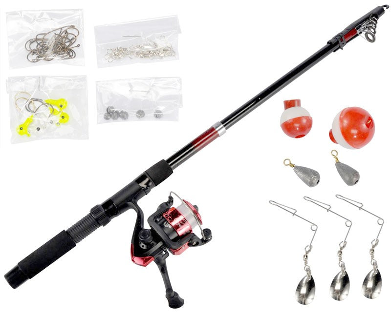 FISCHERRUTE Angel-Set mit Teleskoprute und Zubehör 70 tlg.