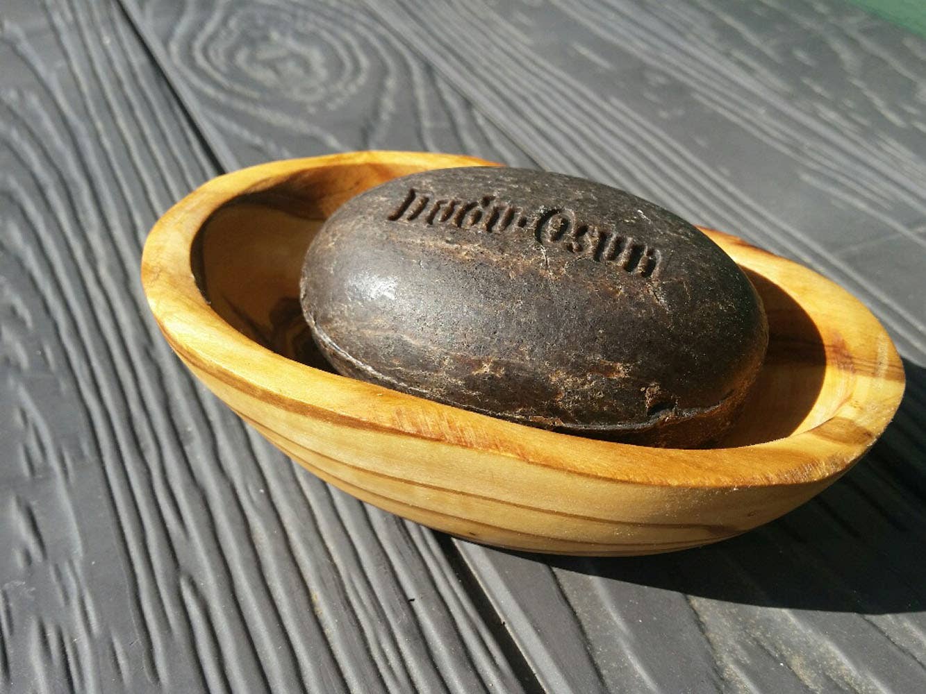 olivenholz-erleben | Seifenschale RAINBOW oval gross, ca. 14 – 16 cm | gefertigt in Deutschland