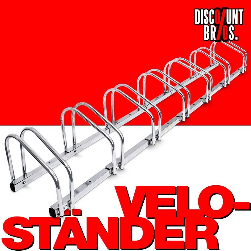 8-er VELOSTÄNDER verchromt Fahrradständer für Boden- & Wandmontage