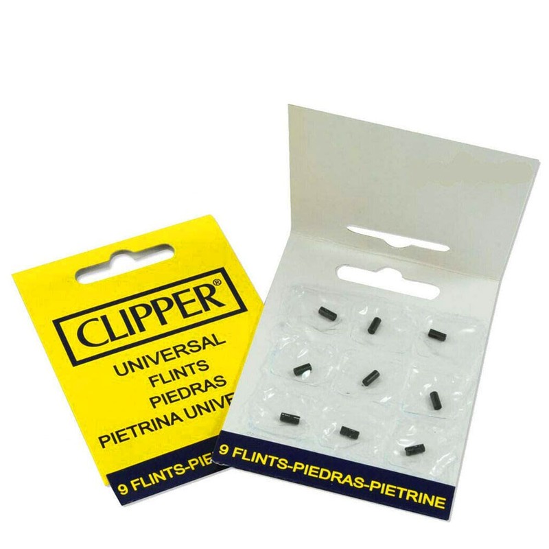 Blister mit 9 FEUERSTEINEN für Feuerzeuge von CLIPPER