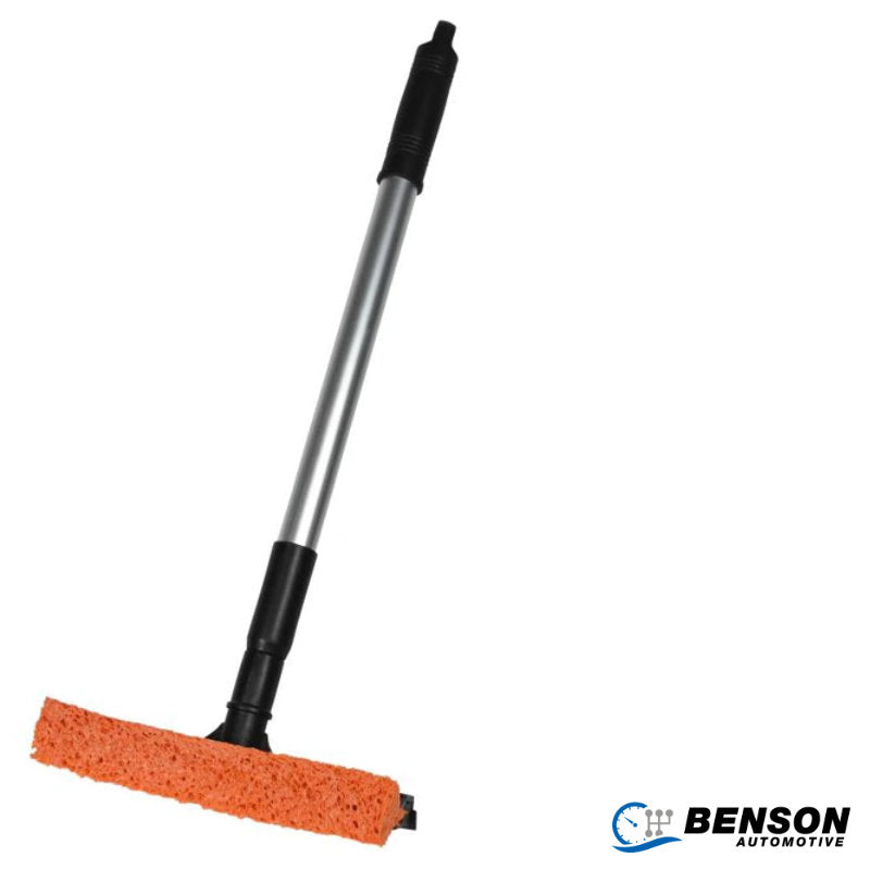 Benson Automotive Profi Scheibenschwamm und Rakel mit Teleskopstiel