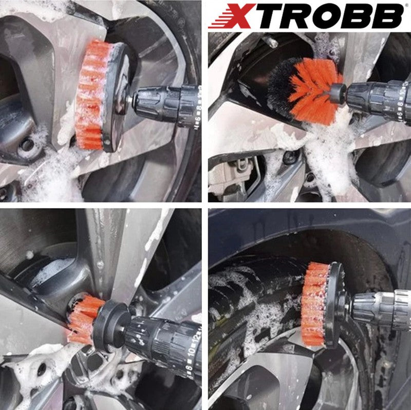 X-TROBB AUTO REINIGUNGS-SET Autopflege Set Fahrzeugaufbereitung Set Autoreinigungszubehör 19-teilig