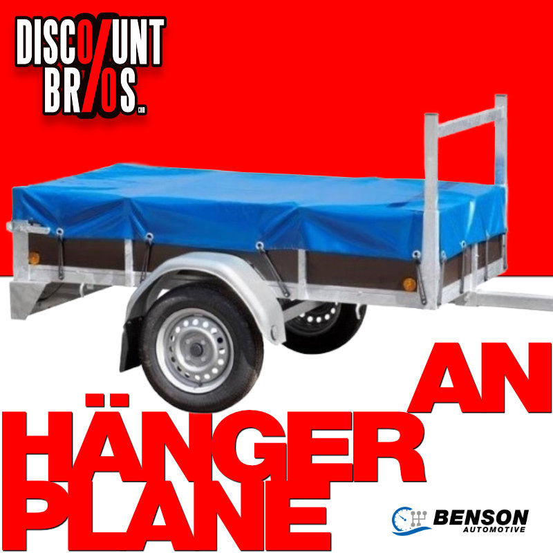 Benson Anhängerplane 1,2 × 1,76 m Gewebeplane in blau