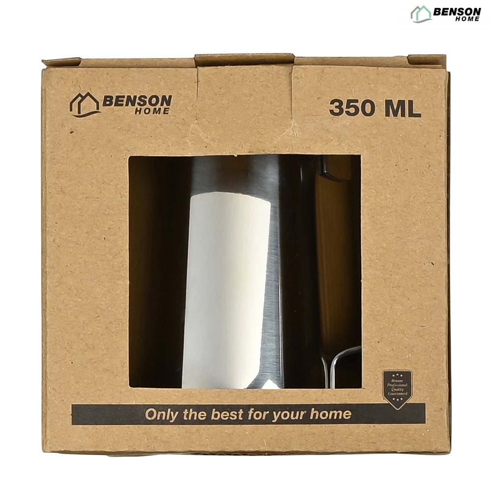 Barista Milchkännchen KRUG aus Edelstahl mit Messskala 350ml