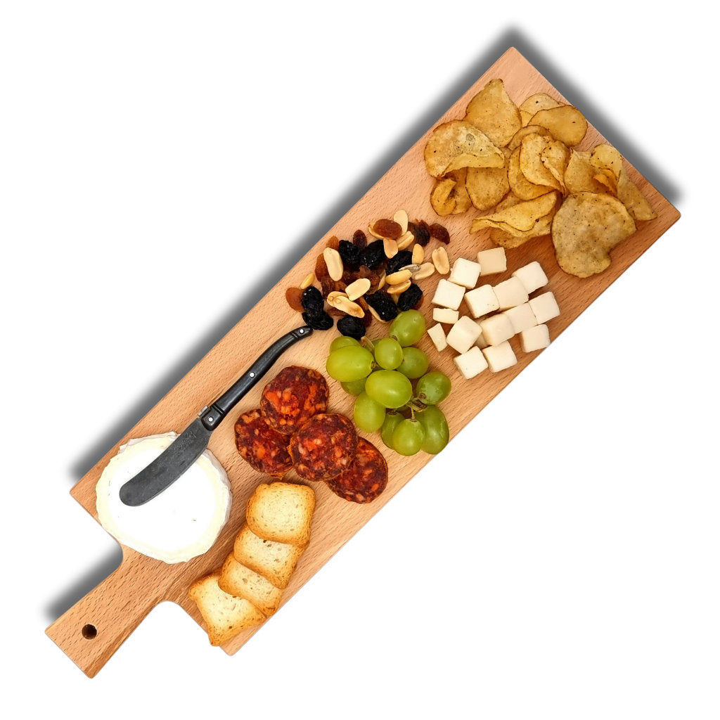 Boston 401 | Langes Schneidebrett und Servierbrett aus massiver Buche 47,5 × 15 × 2 cm