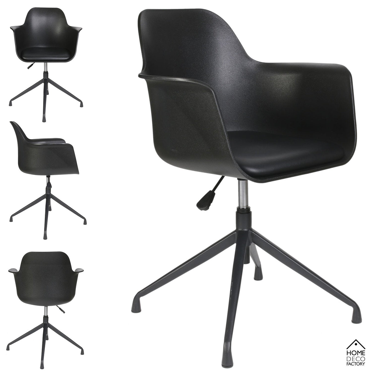 Chicago Drehstuhl Bürostuhl für Homeoffice und Büro schwarz