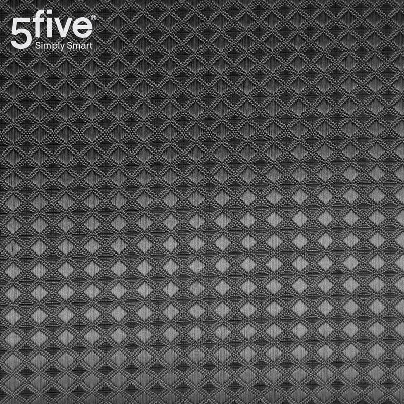 5five Textil DUSCHVORHANG Polyesterstoff mit Waffelstruktur MODERN + 12 Ringe 180×200cm Anthrazit