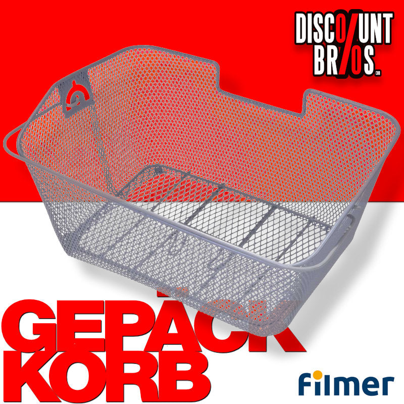 Filmer 46.334 Velokorb Fahrradkorb De Luxe hinten, silber