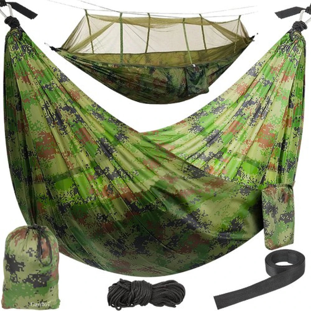 Santiago Army Hängematte 260x140cm Tarnfarben mit Moskitonetz