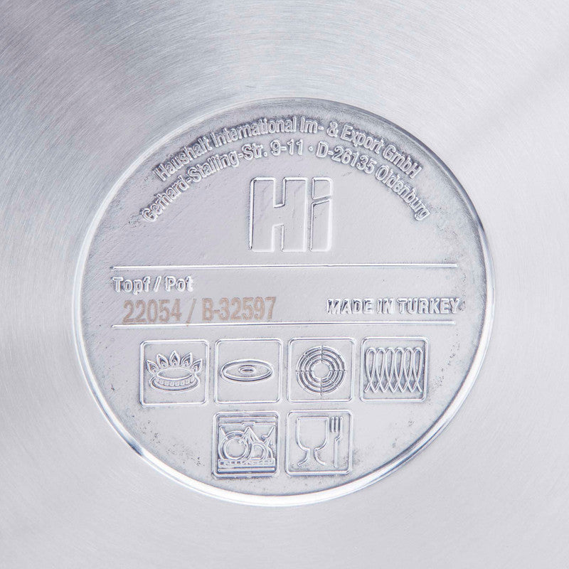 Edelstahl Universaltopf PFANNE mit Glasdeckel Ø26cm 10ltr