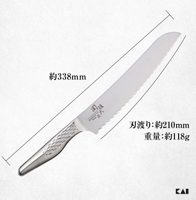 KAI SEKISAROKU SHOSO Takumisou Brotmesser 210 mm EDELSTAHL
