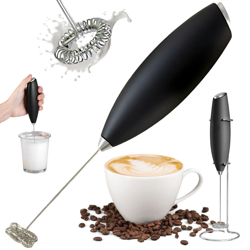 Mini-Mixer MILCHSCHÄUMER Milchaufschäumer mit Ständer für Cappuccino und Latte