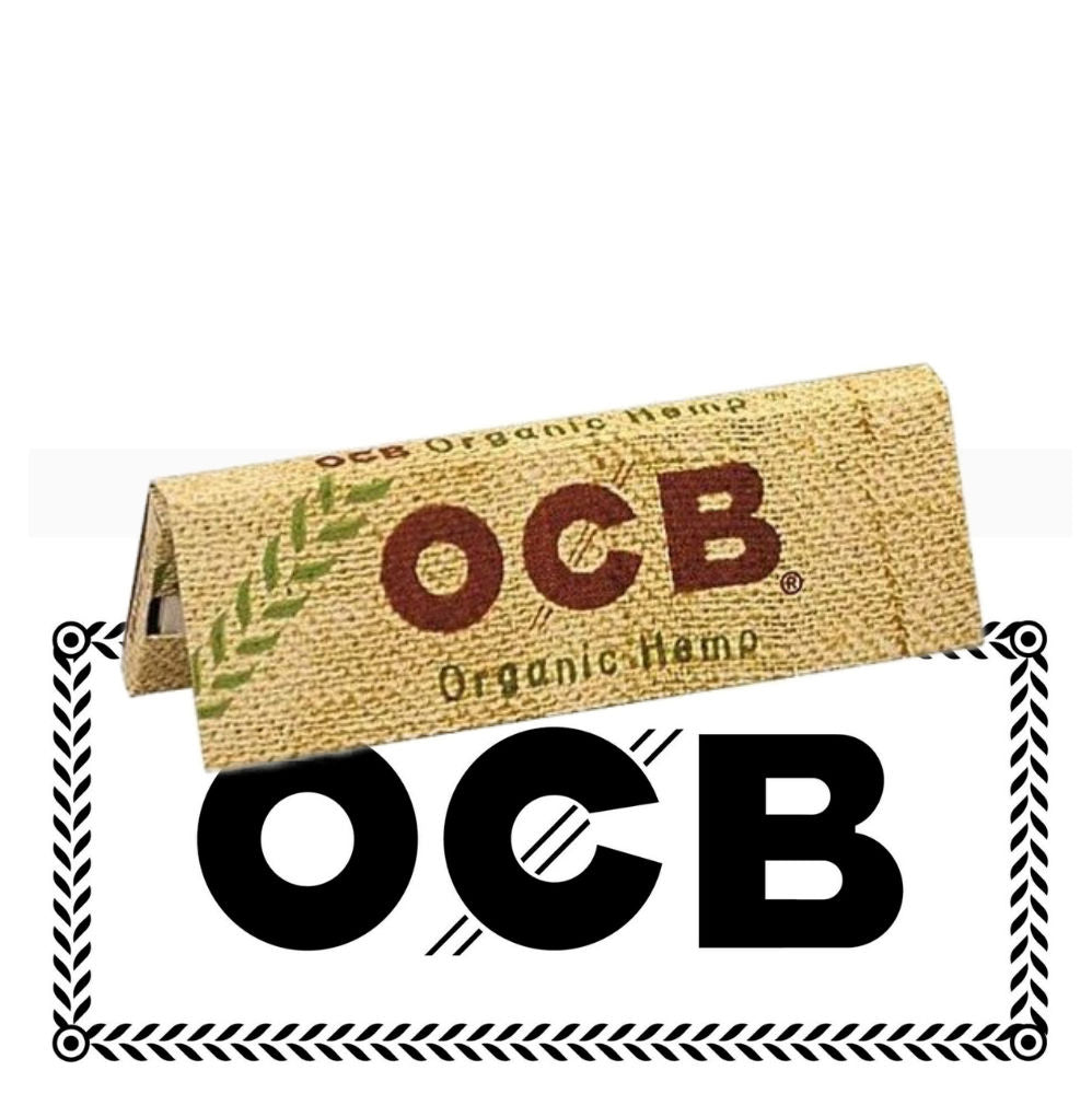 50er Verkaufsdisplay OCB BIO HEMP Zigarettenpapier Unbleached Papers 50 Hefte à 50 Blatt