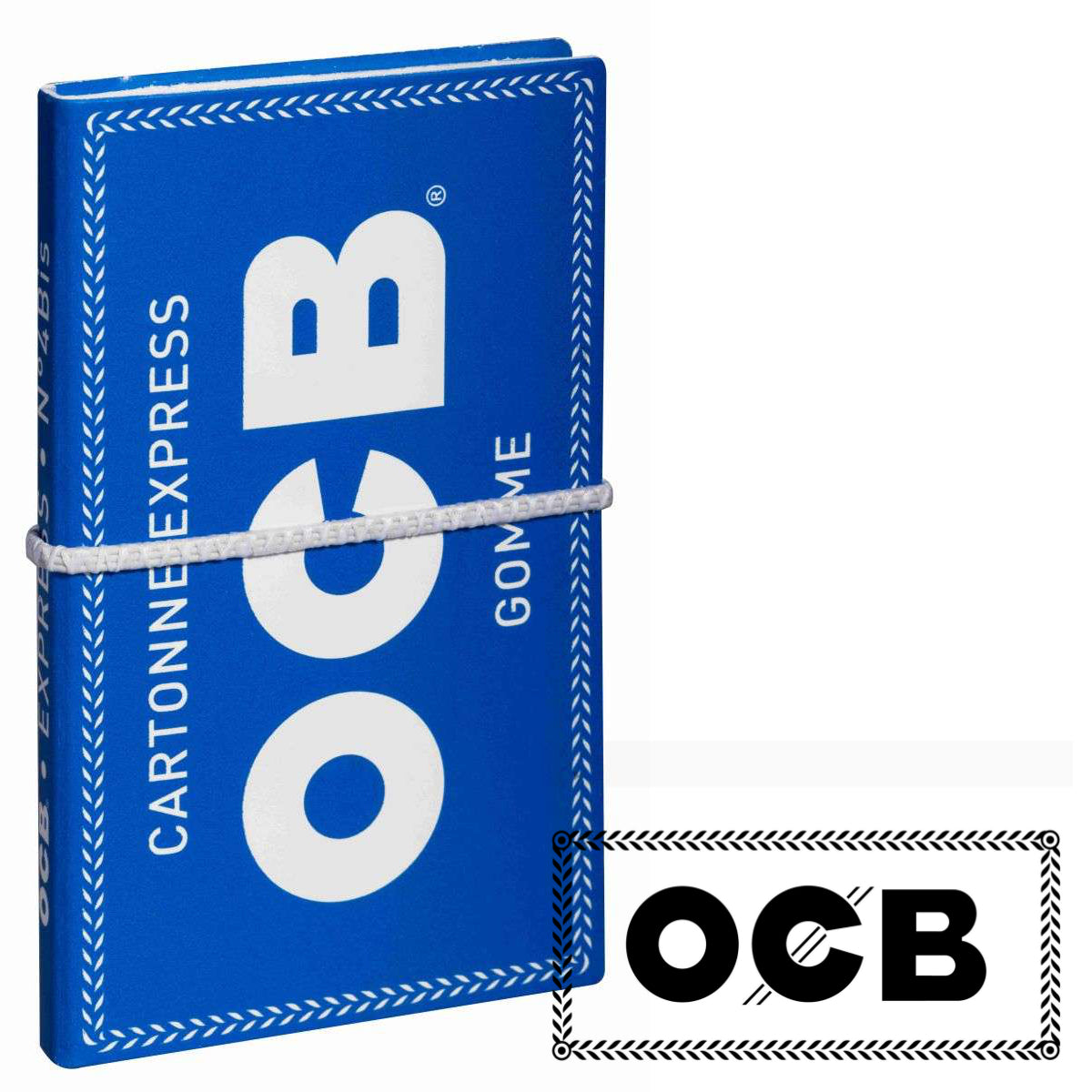 OCB Blau mit Gummizug Zigarettenpapier Double Window Papers 1 Heft à 100 Blatt