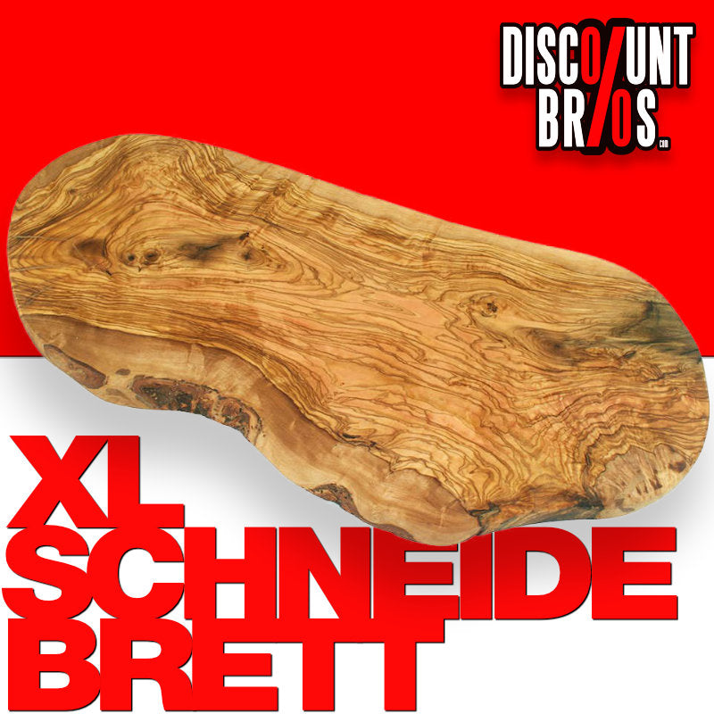 olivenholz-erleben | Schneidebrett Naturschnitt 50 cm Olivenholz | gefertigt in Deutschland