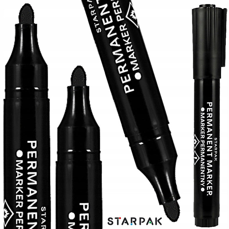 STARPAK wasserfester PERMANENT-MARKER Filzstift SCHWARZ