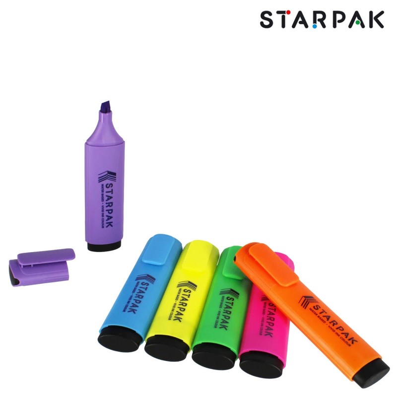 STARPAK TEXT-MARKER Filzstifte 6 FARBEN