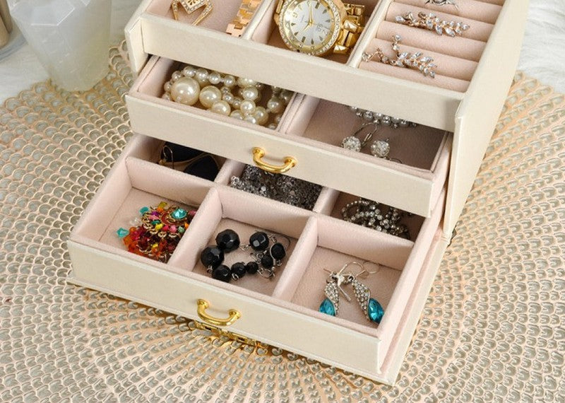 Schmuckkästchen SCHMUCK-KOFFER Abschliessbar BEIGE