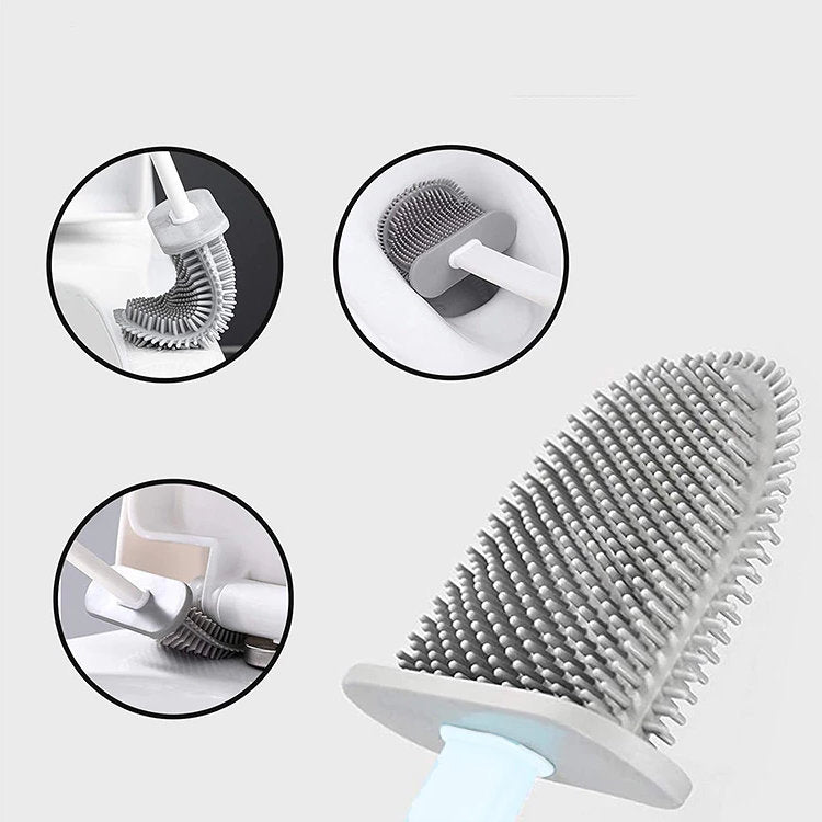 Design Toilettenbürste Silikon WC-BÜRSTE WC-Garnitur mit Wandhalterung