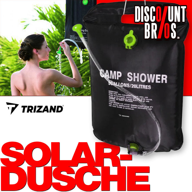 Douche Solaire Camp4 20 Litres – Portable, Avec Thermomètre, Parfaite Camping Et Outdoor